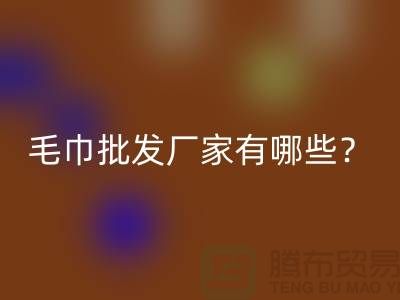 竹纖維毛巾批發廠家有哪些？