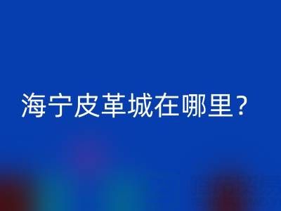 海寧皮革城在哪里?求詳細地址?